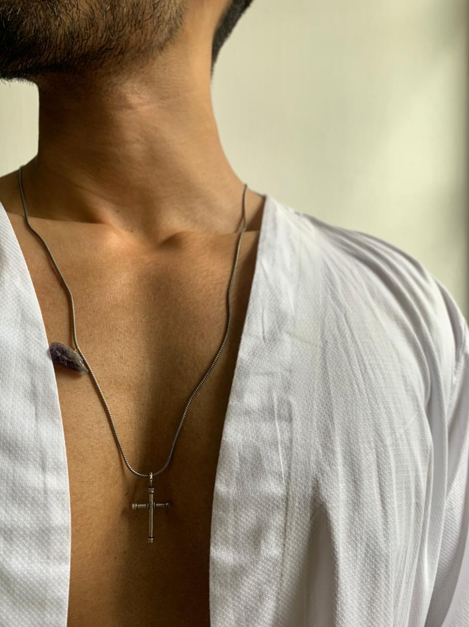 Cross Stone Chain Men - Main Image