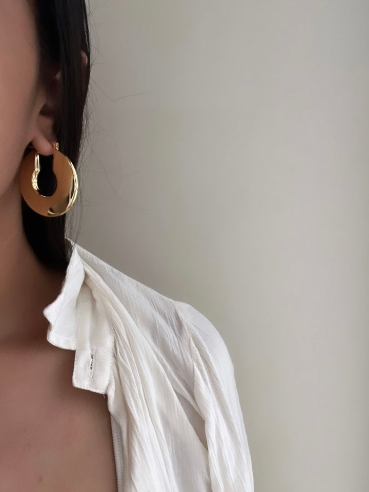 Chunky Ben Hoop Earrings