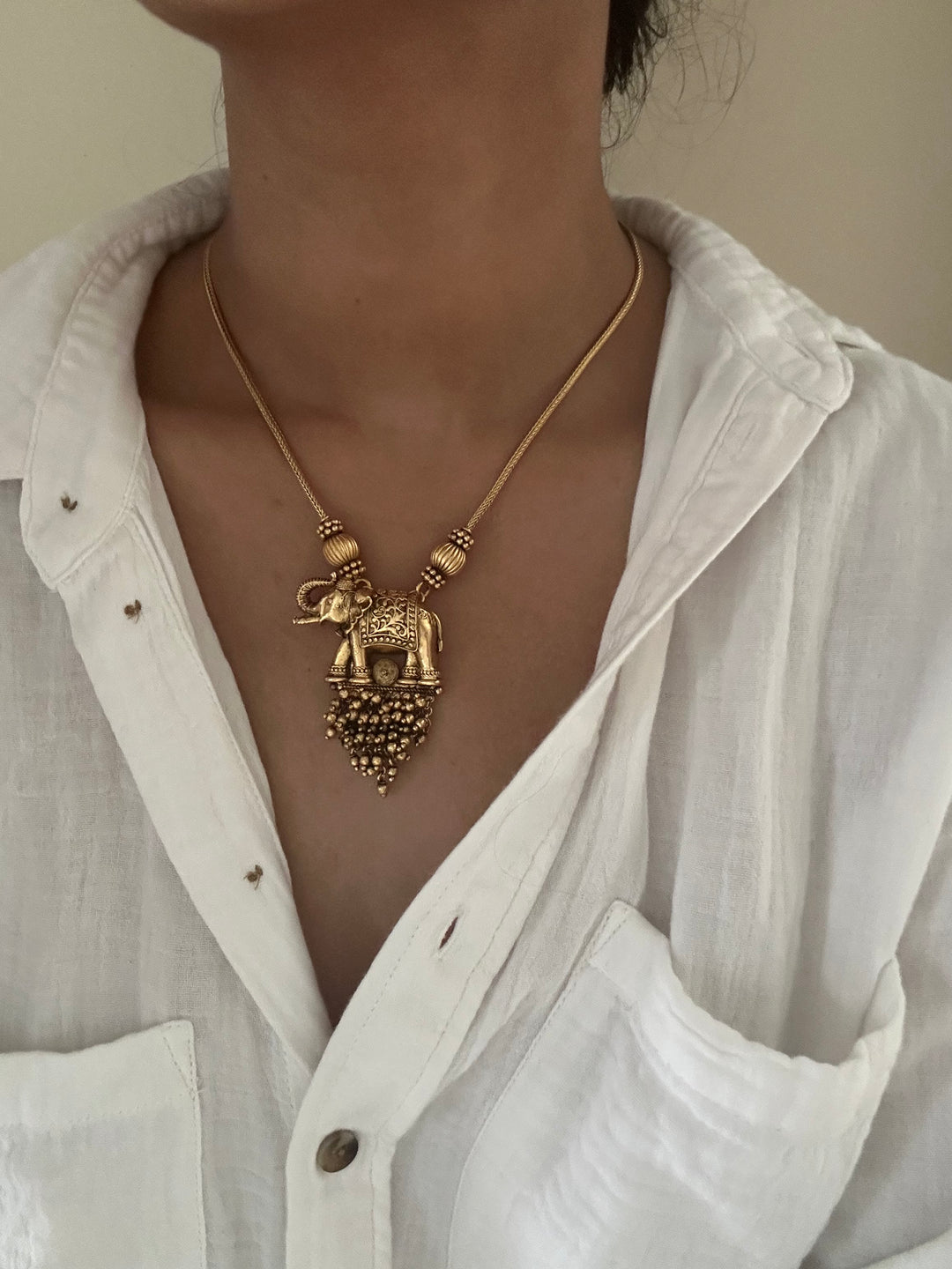 Haathi moth necklace
