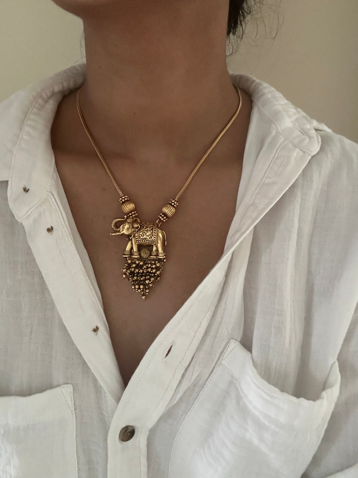 Haathi moth necklace
