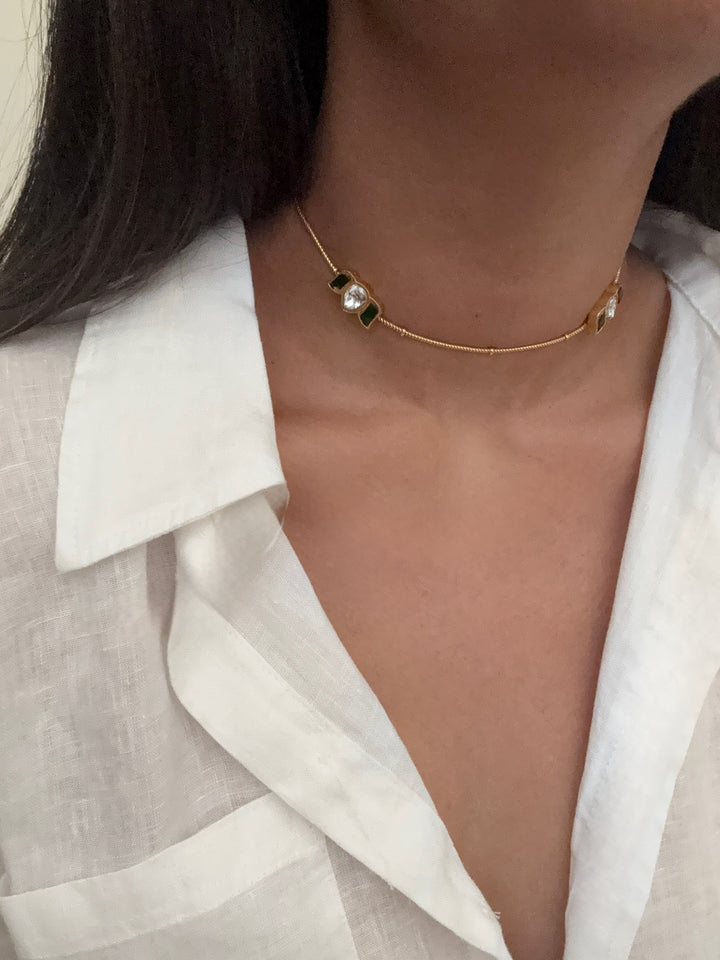 Lotus delicate choker necklace