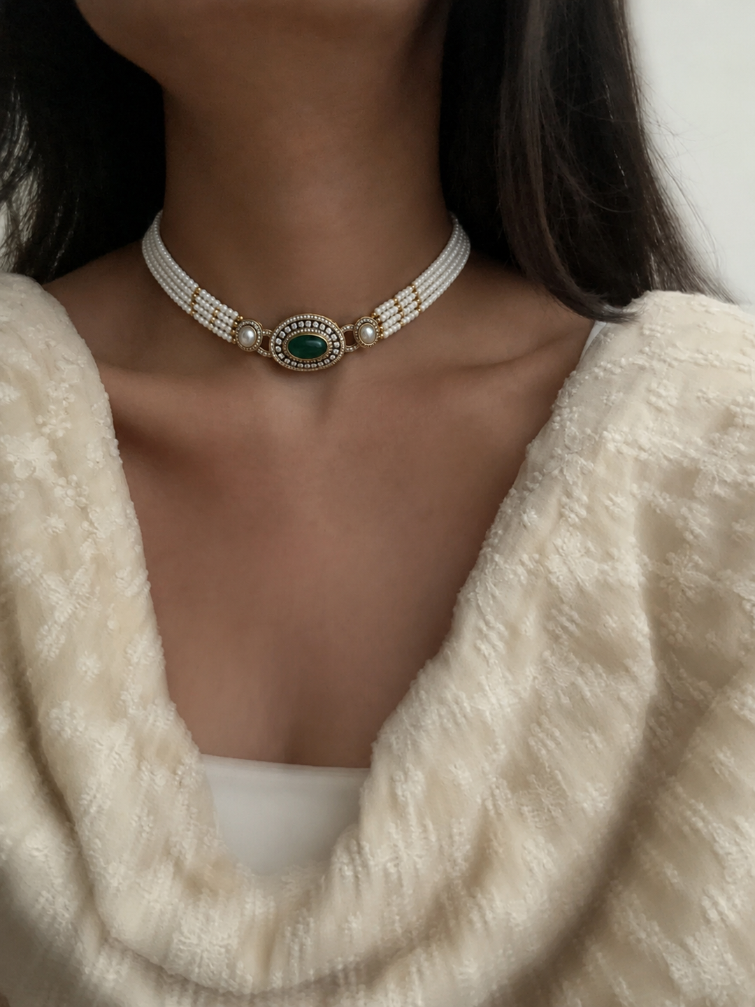 Diana pearl necklace set