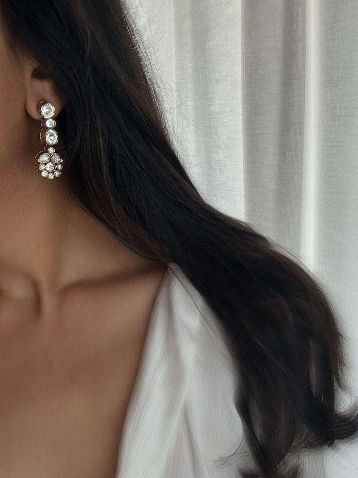 Garnet Flower Queen Earrings