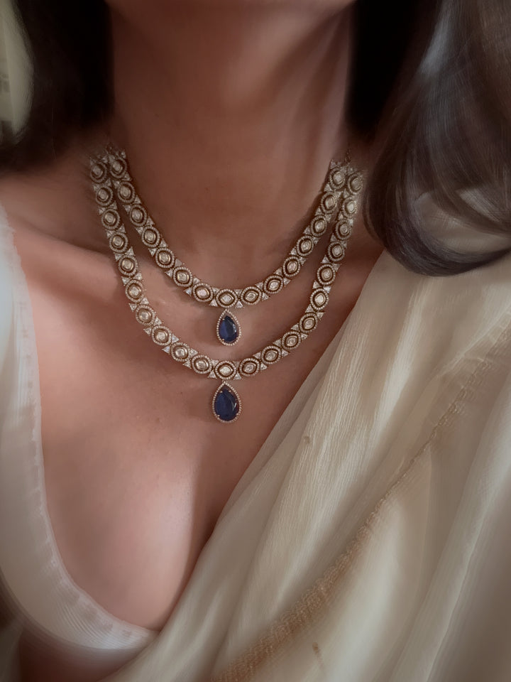 Tanzanite victorian necklace set