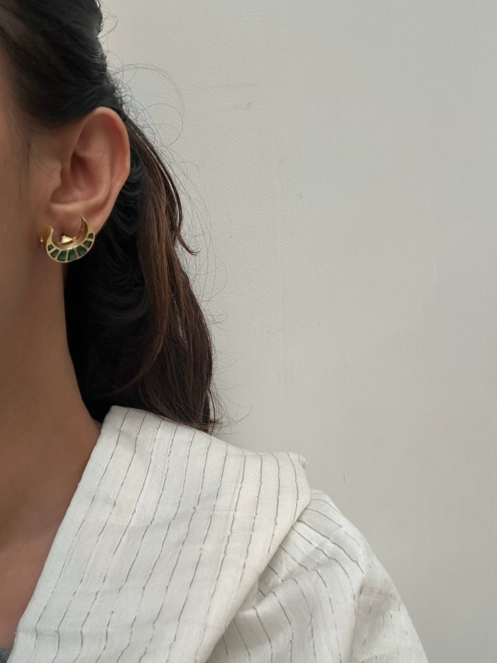 Mughal moon earrings