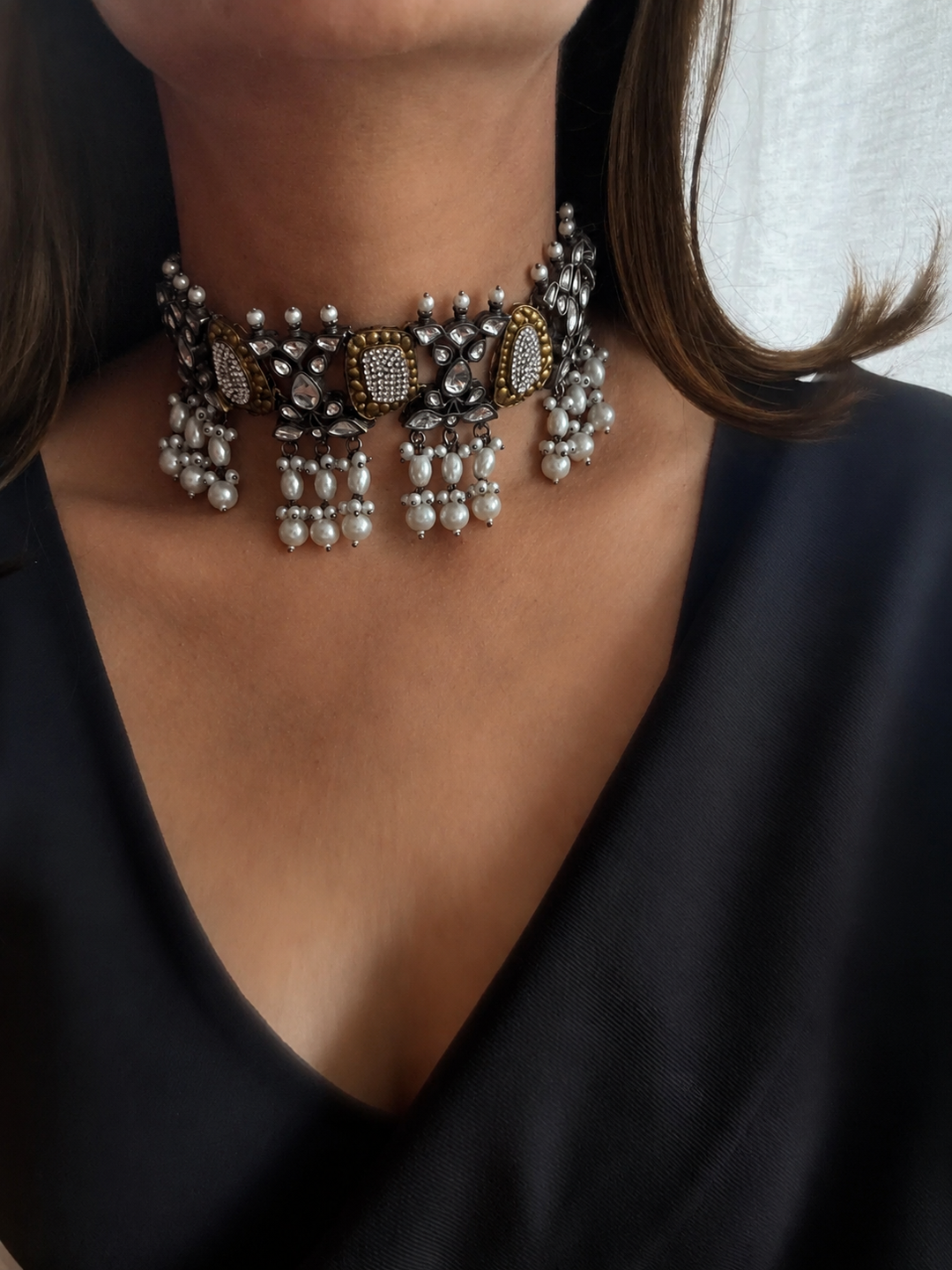 Sangamner charcoal necklace