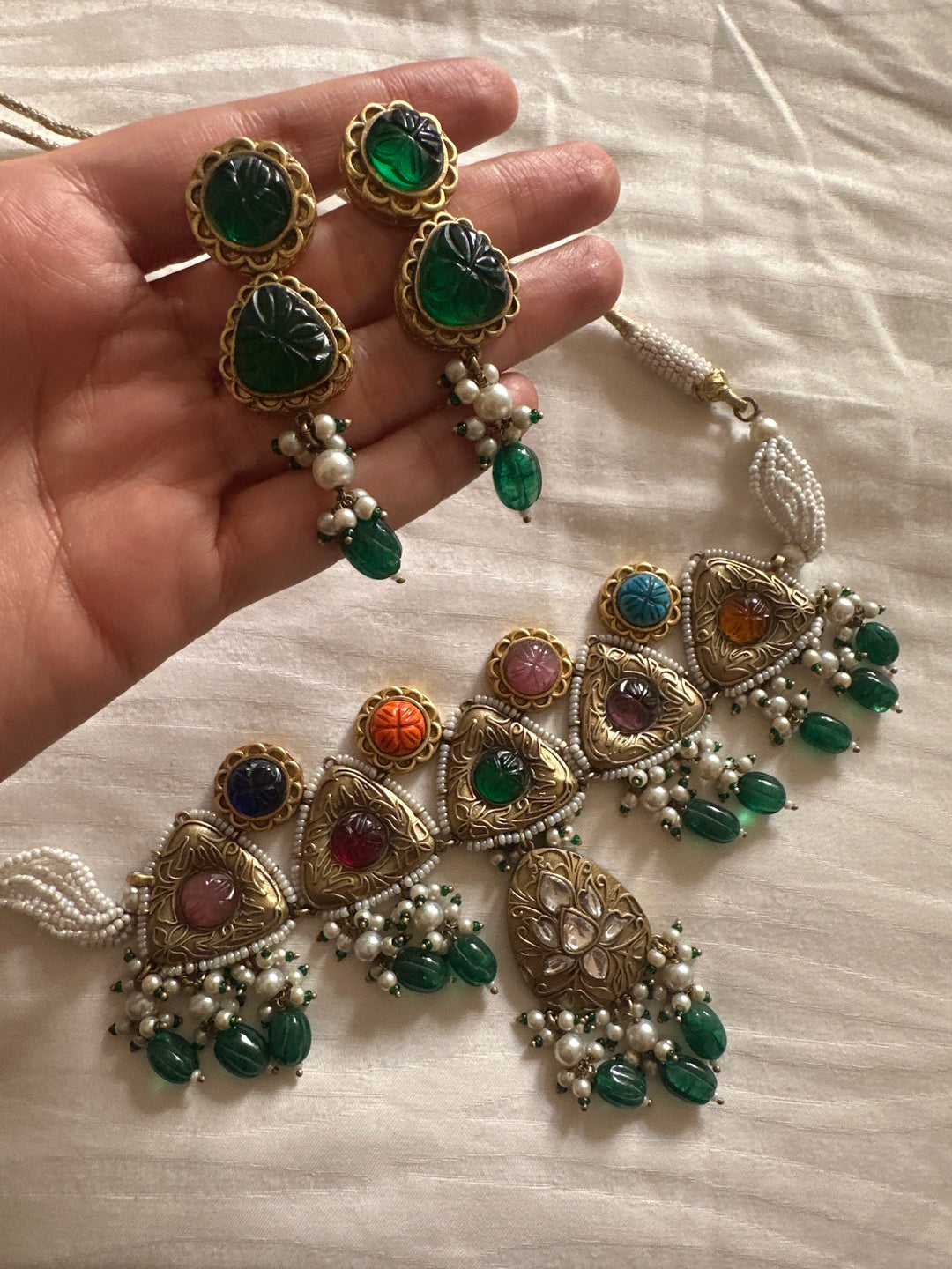 Navratan shala necklace