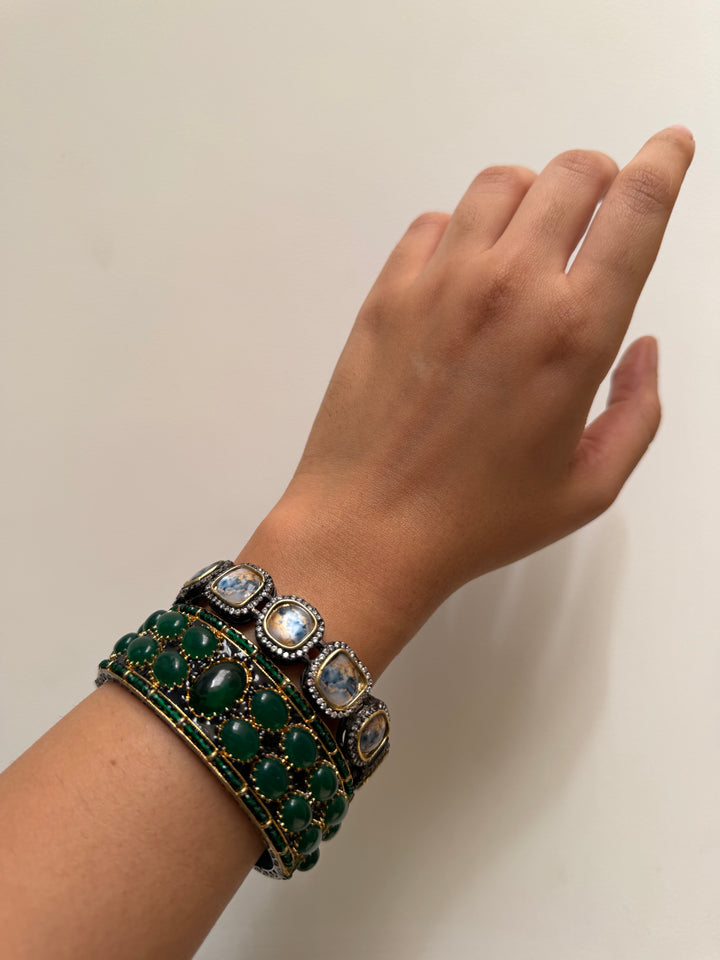 Mahima green bangle bracelet