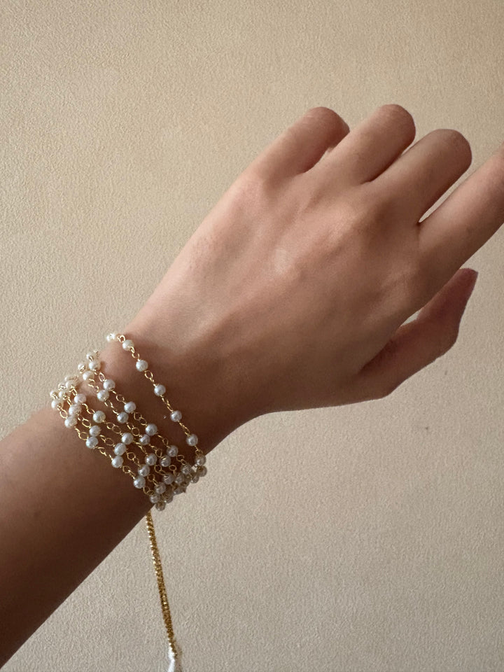 Innayat pearl drawstring bracelet