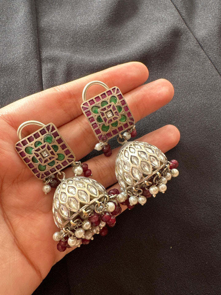 Khyber charcoal earrings