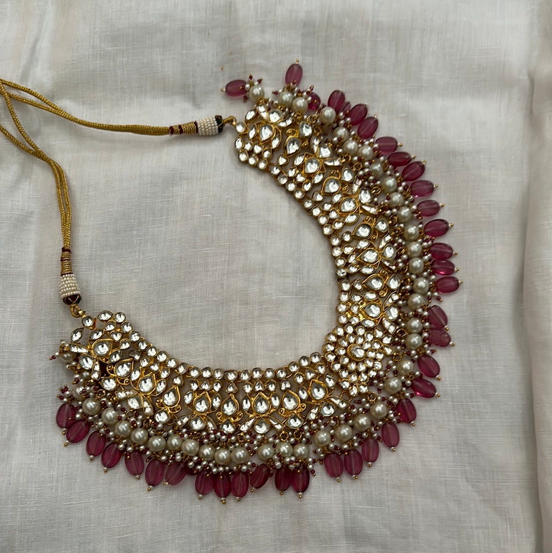 Maira Pink Necklace Set