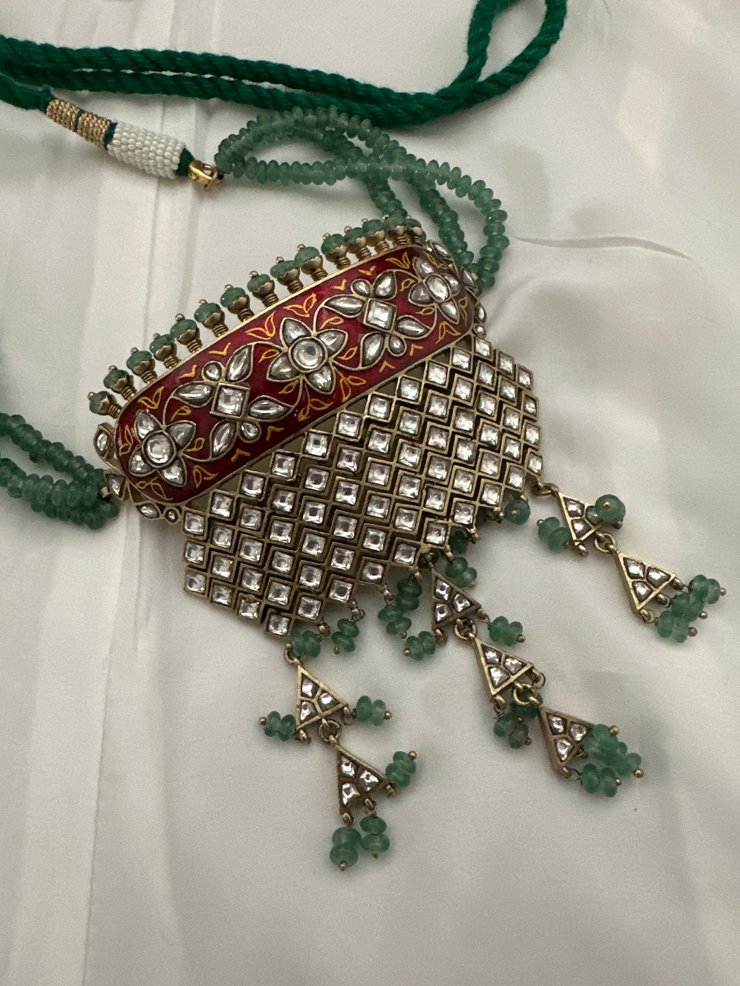 Lal bridal aad necklace set