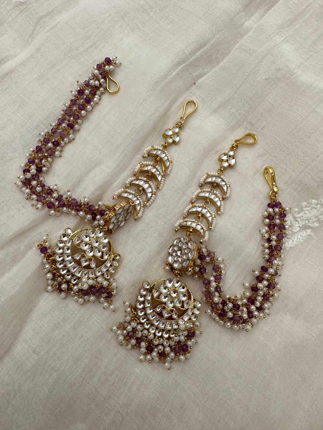 Jhumka with Kanoti Earrings