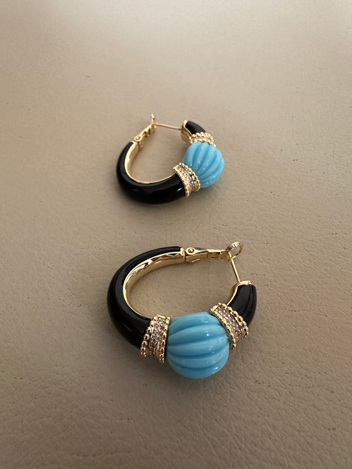 Blue turq earrings