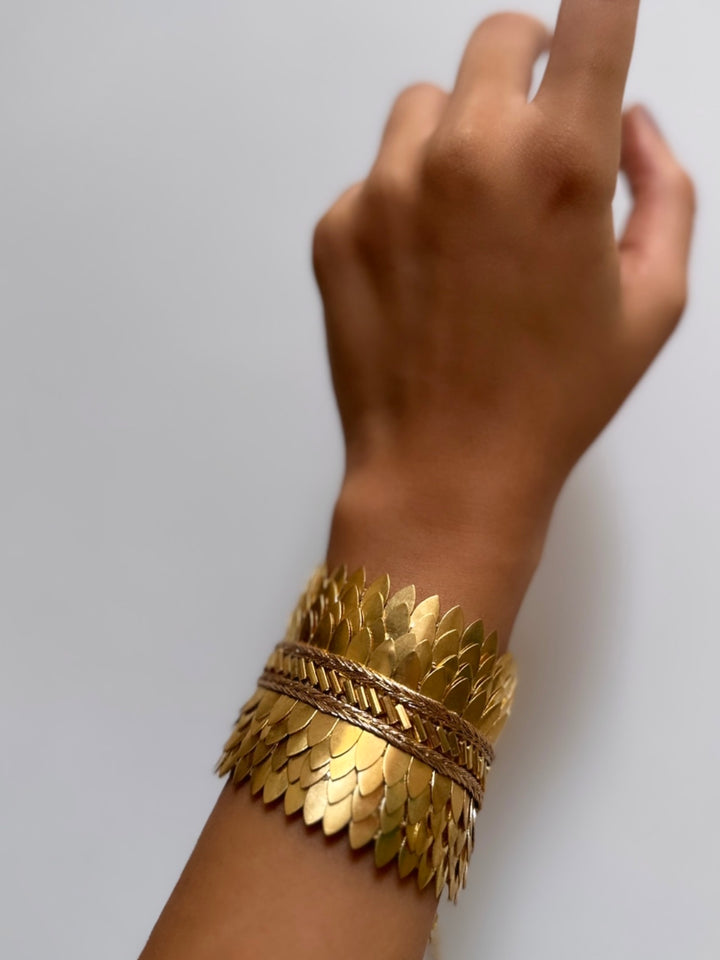 Golden Feather Bracelet