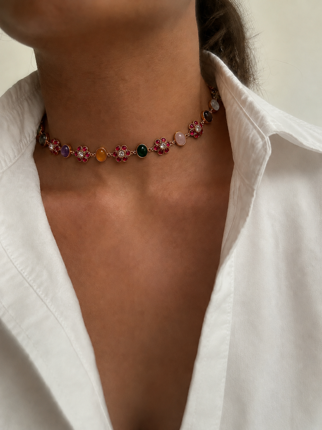Madhubala delicate choker necklace