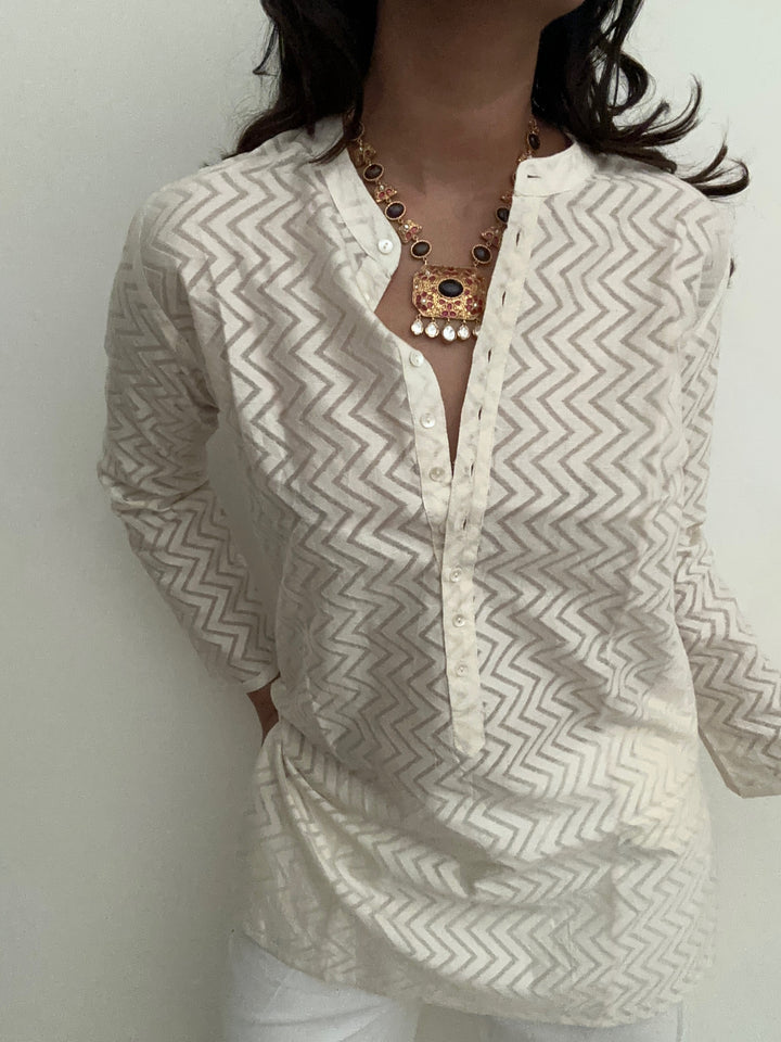 Rani zigzag kurta