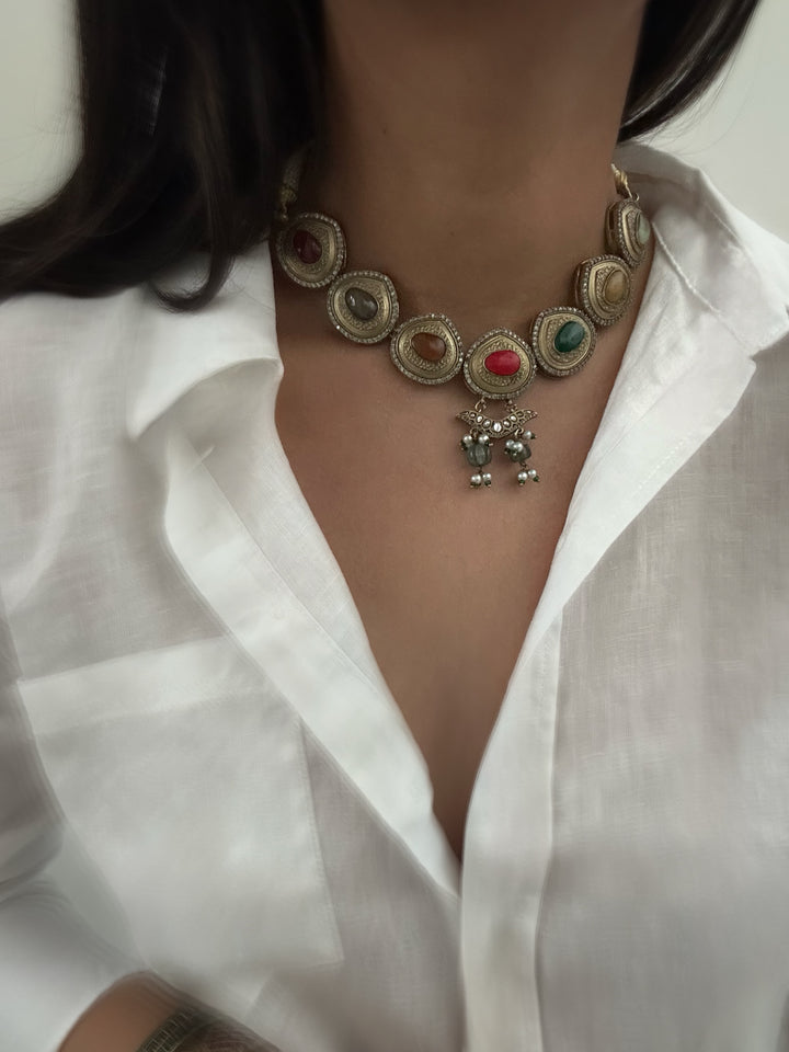Navratan antique necklace