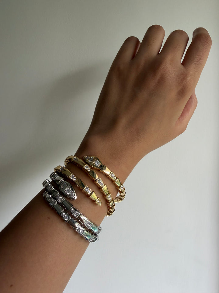 Snake channel bracelet