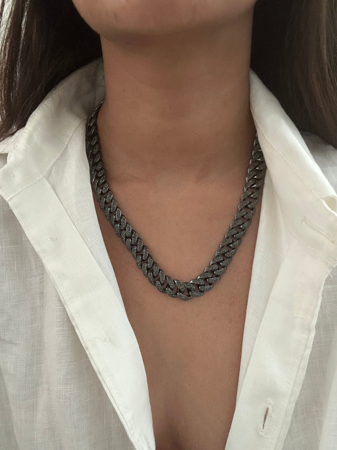 Brookyln edgy chunky chain necklace