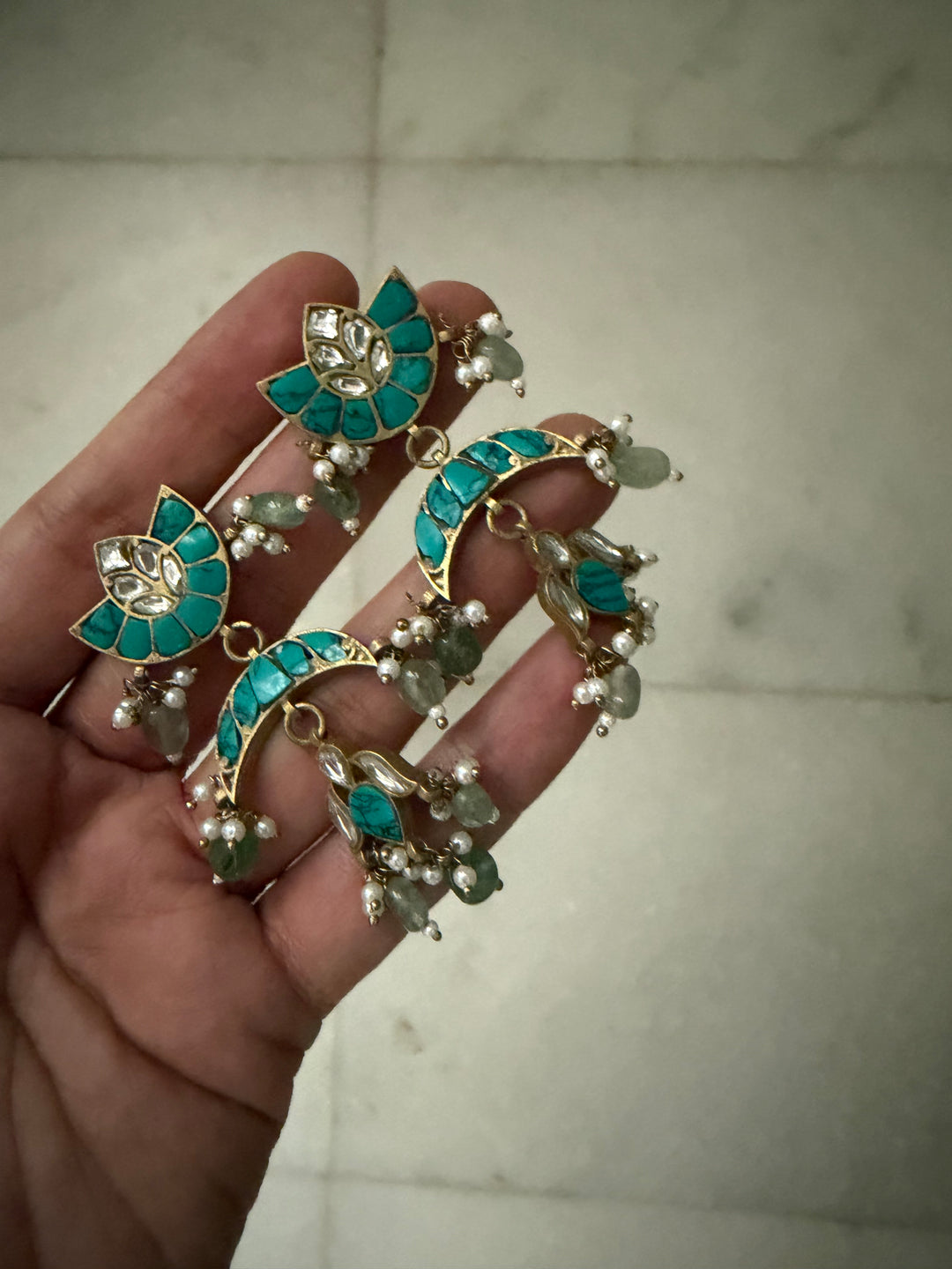 Bikaner lotus earrings