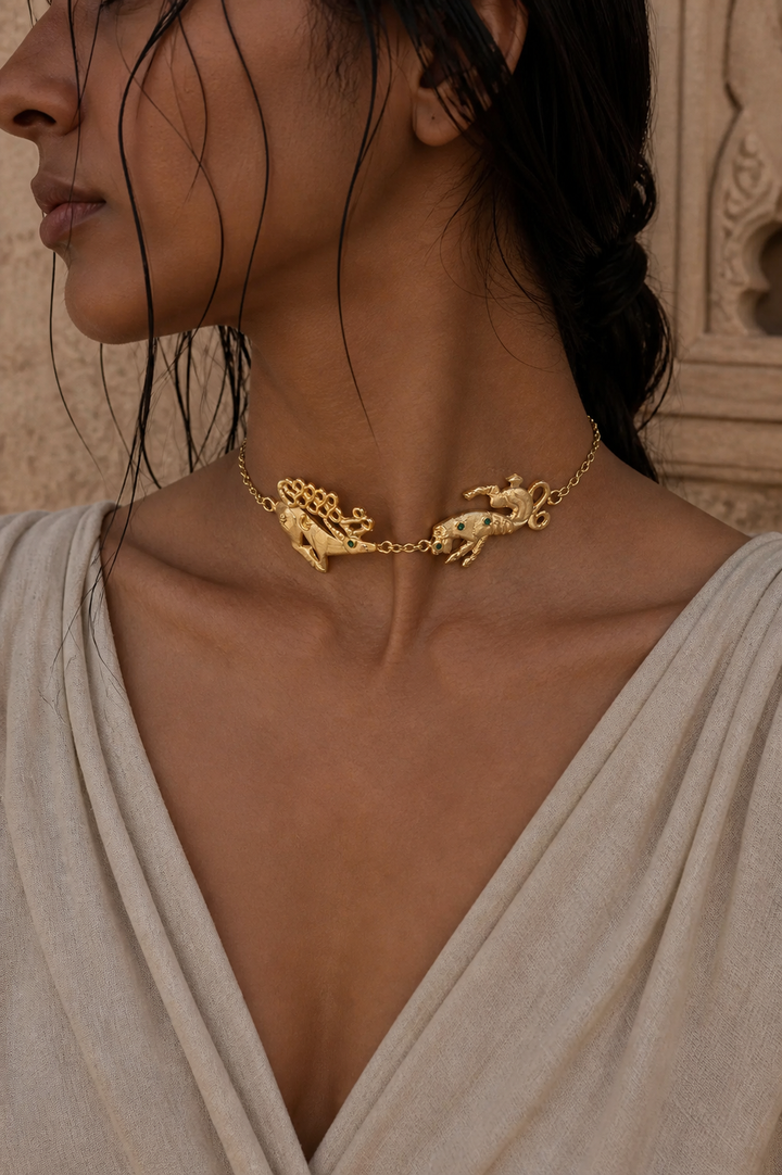 Tiger stag necklace