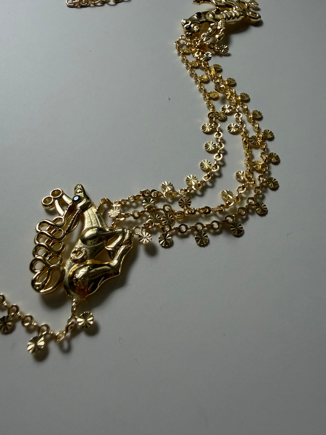 Deer tiger necklace