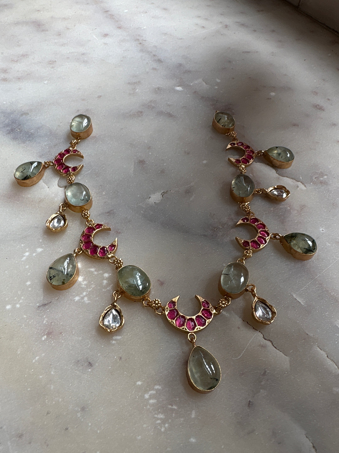 Chand prehnite necklace