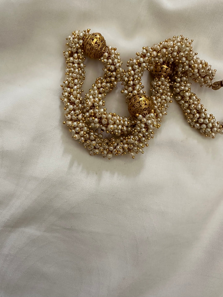Jharna pearl strand necklace set