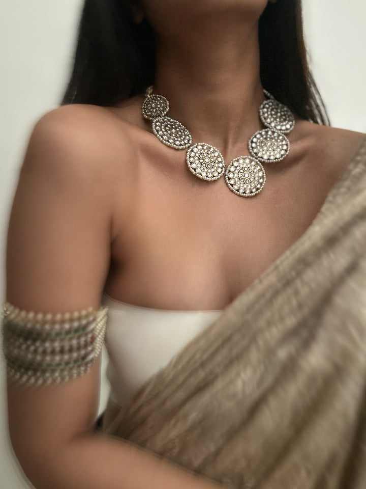 Chakra jadau necklace