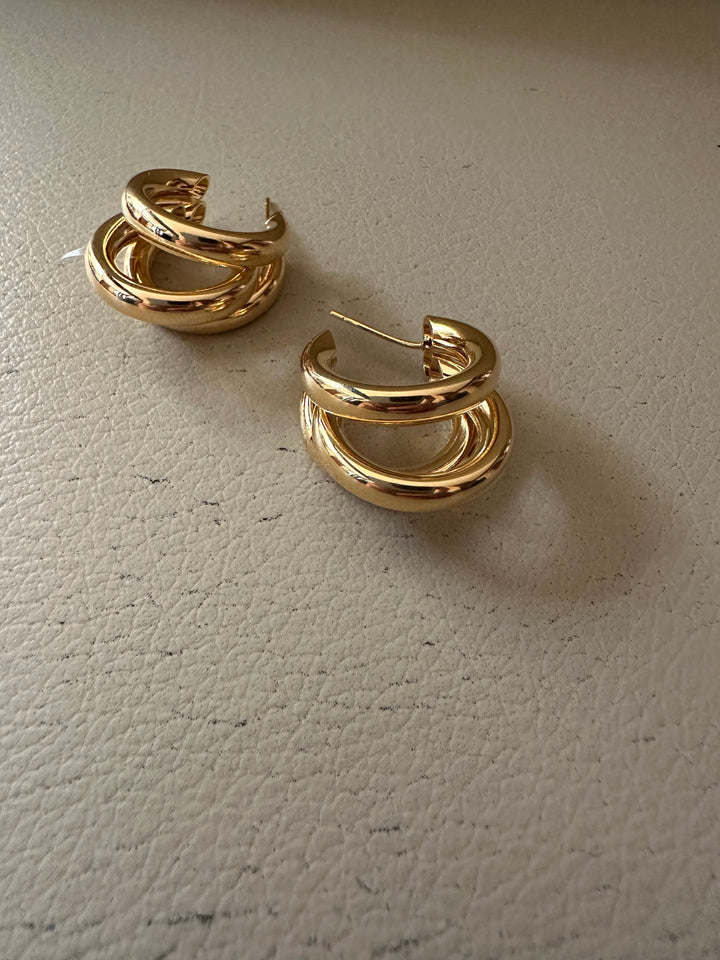 Niya gold hoop earrings