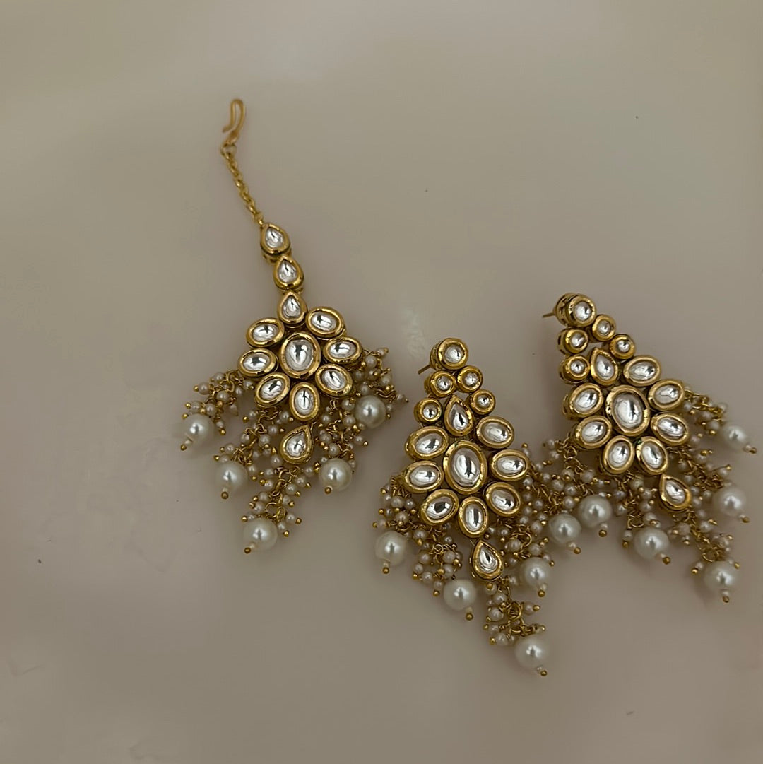 Sweshth earrings tikka set