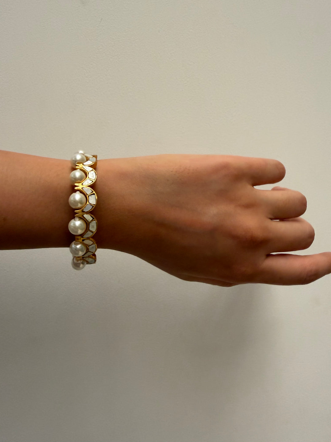 Half moon bangle bracelet