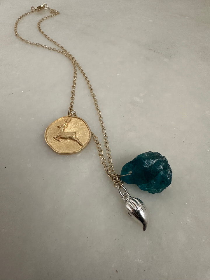 Aam buck charm necklace