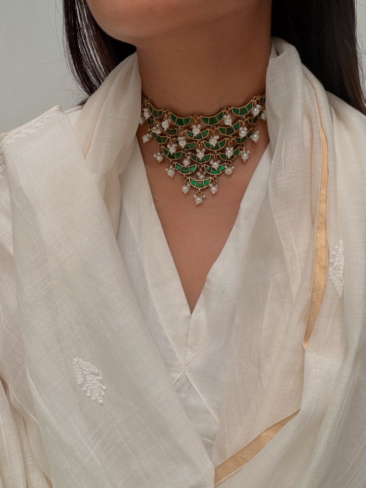 Green chand necklace