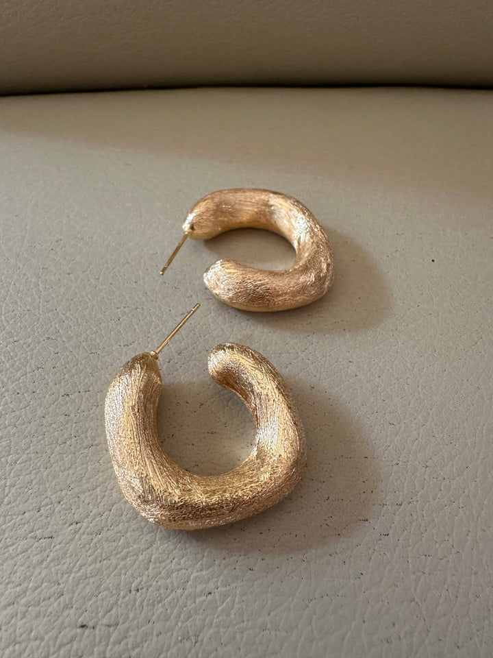 Naila matt hoop earrings