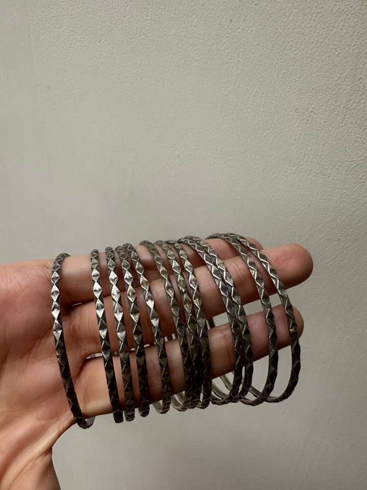 Chandni silver 12 bangle bracelet