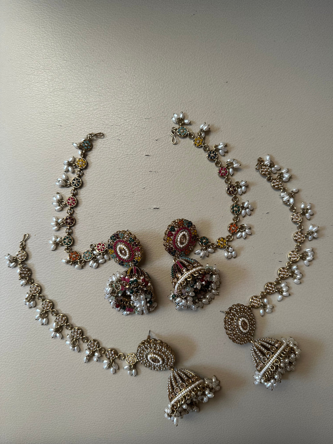 Manjha jhumar earrings