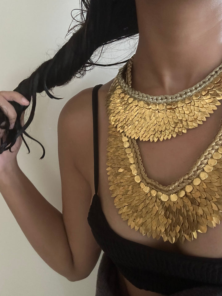 Golden Feather Necklace