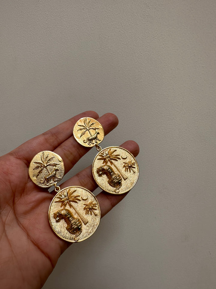 Moonlit king of the jungle earrings