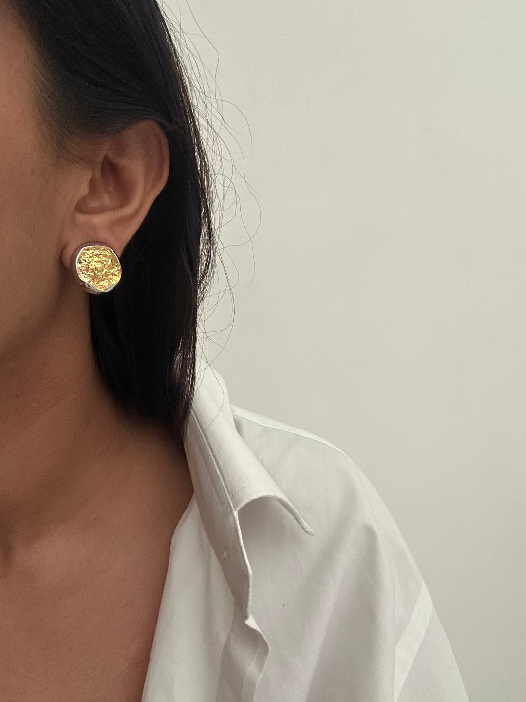 Molted Gold Stud Earrings