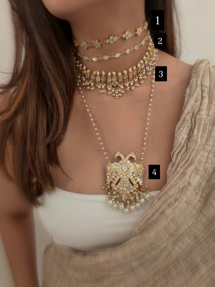 Celestial pearl necklace