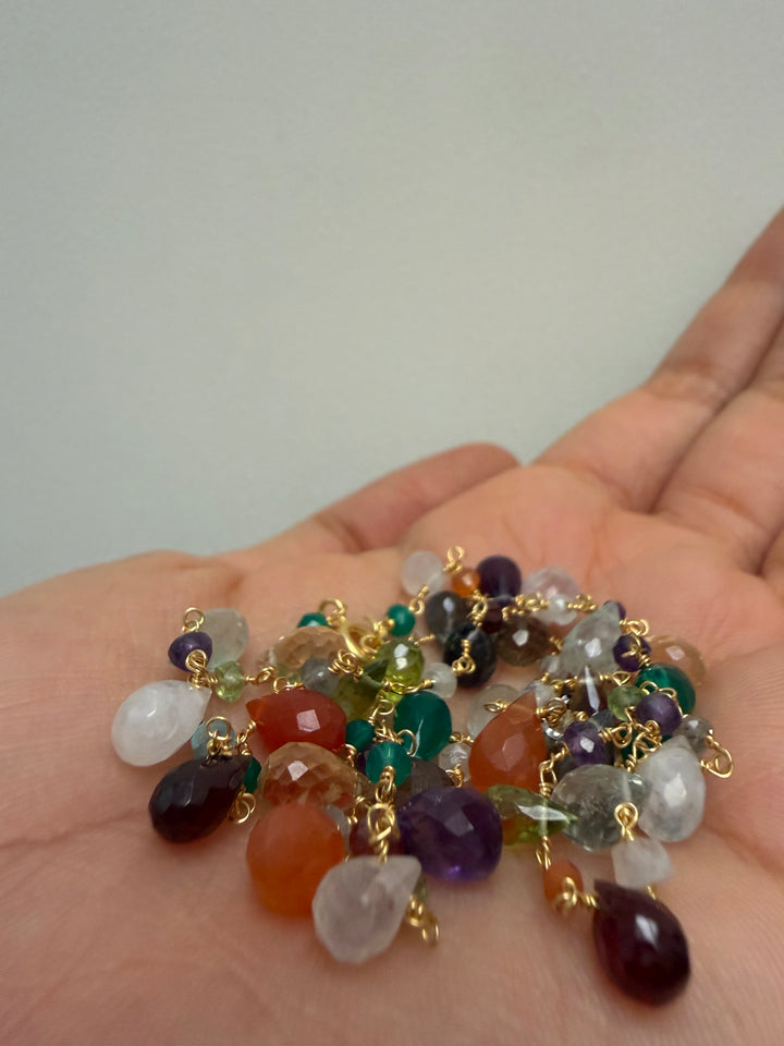 Sunset colored gemstone necklace