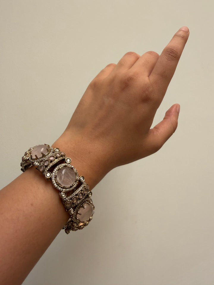 Pink rose bracelet