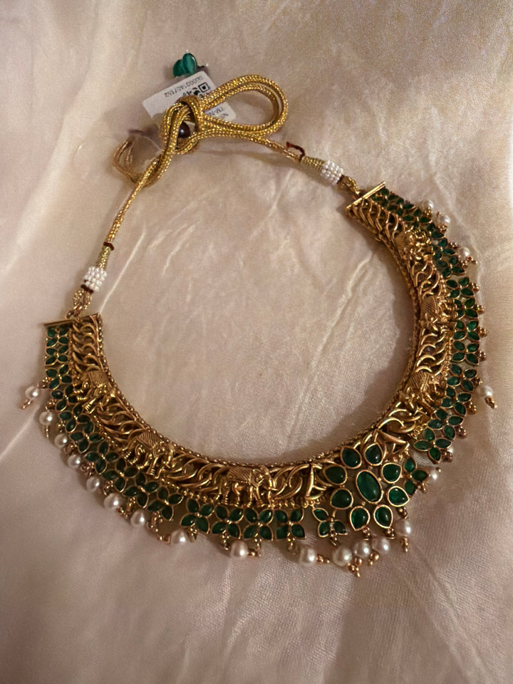 Devi drop elephant necklace set