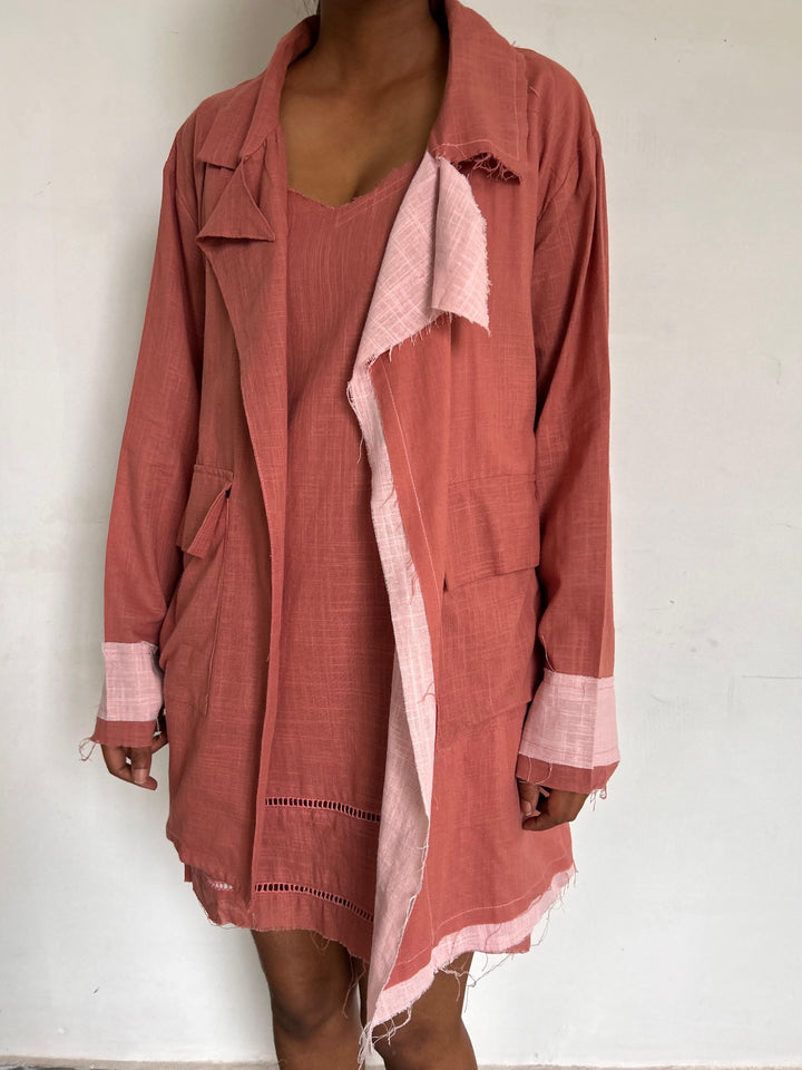 The blush coatdress