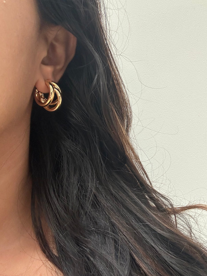 Niya gold hoop earrings