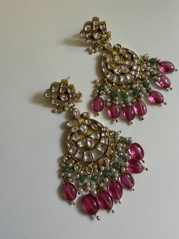 Chandni pink earring
