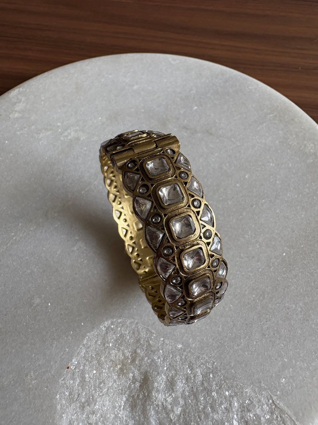Antique Kundan Bracelet Stack