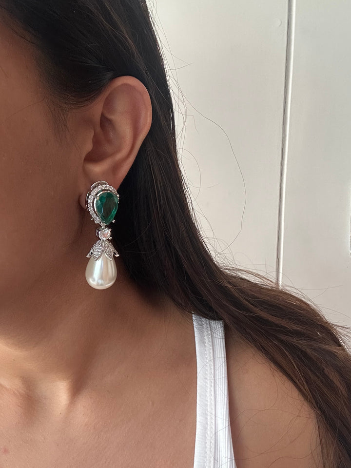 Gerbera green earrings